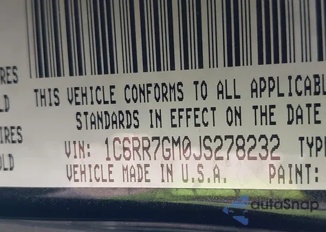 2018 Ram 1500 Big Horn 4X4 6'4 Box from USA, damaged, VIN 1C6RR7GM0JS278232